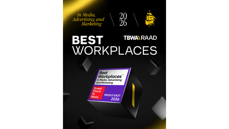 TBWA\RAAD Ranks Among the Best Workplaces in Media, Advertising & Marketing™ 2026